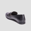 Mocassins plats avec boucles noir femme
