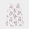 Robe chasuble embossée ecru bébé fille