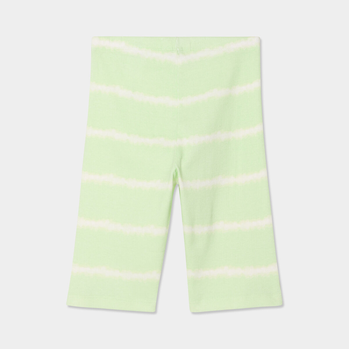 Short cycliste c&ocirc;tel&eacute; coton vert anis fille