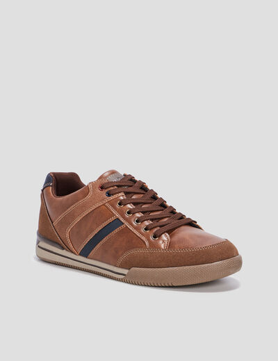 Sneakers semelles plates marron homme