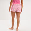 Bas de pyjama short coton rose femme