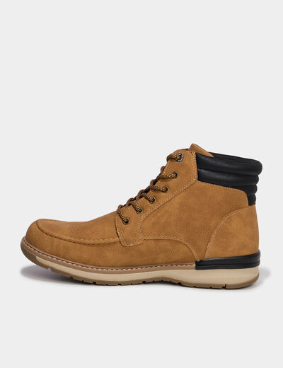 Bottines avec lacets marron clair homme
