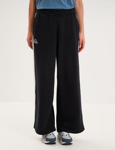 Pantalon de jogging molletonn&eacute; Kappa noir femme