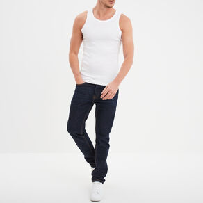 debardeur coton bretelles larges blanc homme Débardeur coton bretelles larges blanc homme