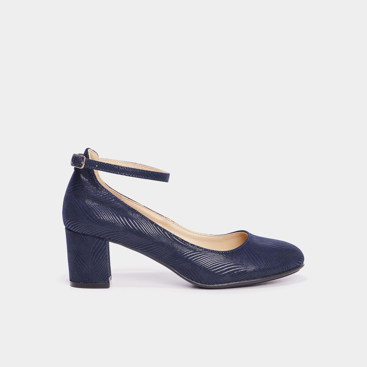 Escarpins &agrave; talons bleu marine femme