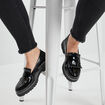 Mocassins crant&eacute;s Liberto noir femme