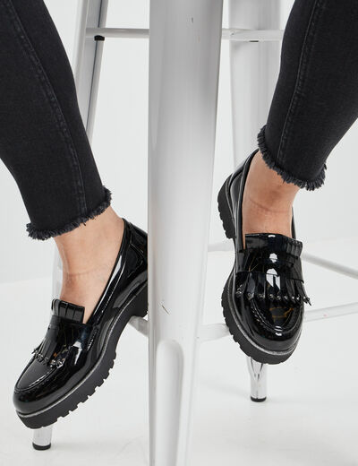 Mocassins crantés Liberto noir femme