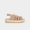 Sandales plateformes en cuir Kickers sable femme