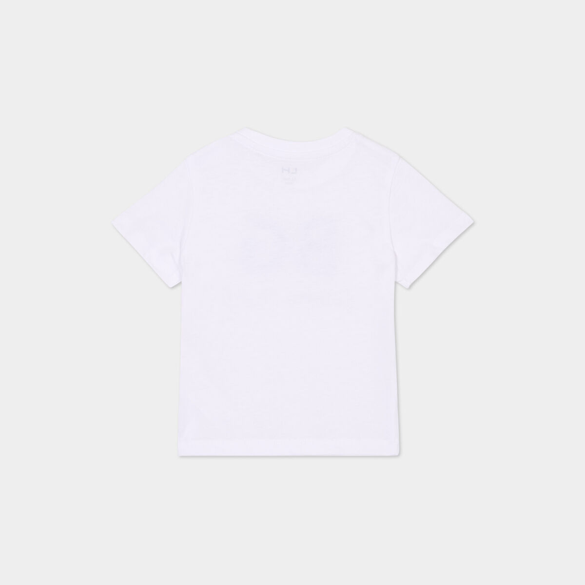 T-shirt col rond manches courtes coton blanc b&eacute;b&eacute; gar&ccedil;on