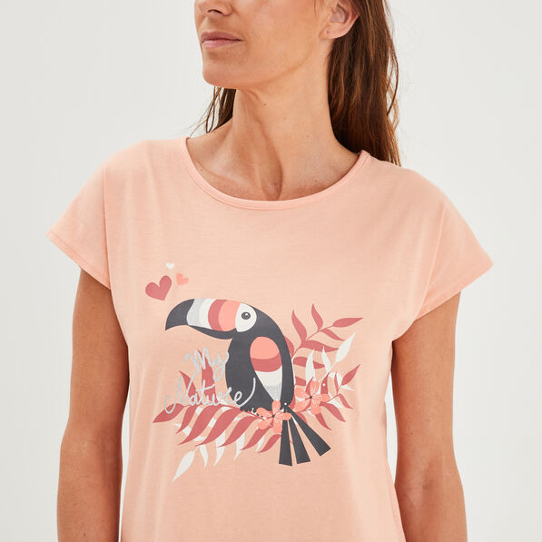 ensemble pyjama 2 pieces rose saumon femme Ensemble pyjama 2 pièces rose saumon femme