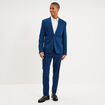 Veste blazer costume manches longues bleu electrique homme