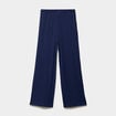 Bas de pyjama large c&ocirc;tel&eacute; long bleu marine femme