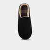Chaussons mules velours fourr&eacute;s lavables taupe homme