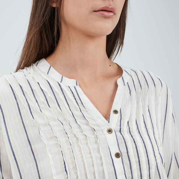 blouse manches 34 beige femme Blouse manches 3/4 beige femme
