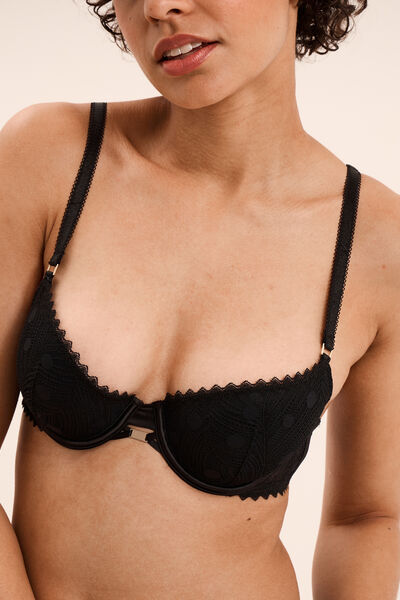 Soutien-gorge corbeille padd&eacute; noir femme
