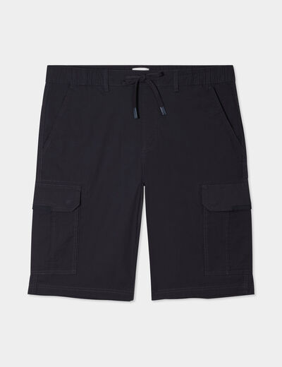 Bermuda cargo droit coton majoritaire gris foncé homme