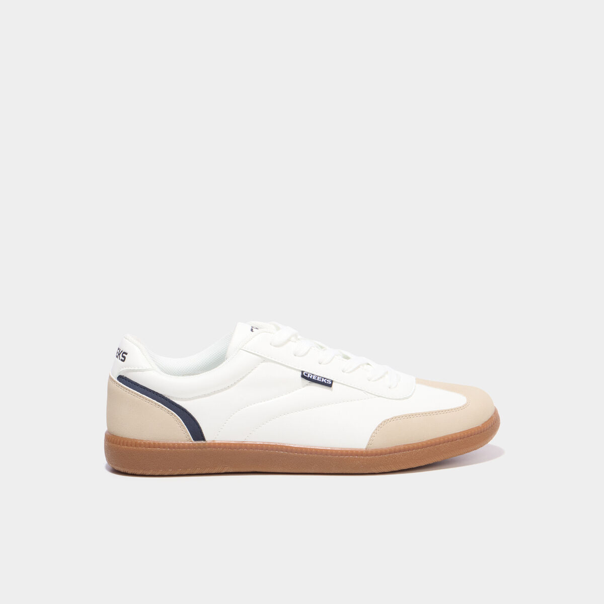 Tennis basses &agrave; lacets blanc homme
