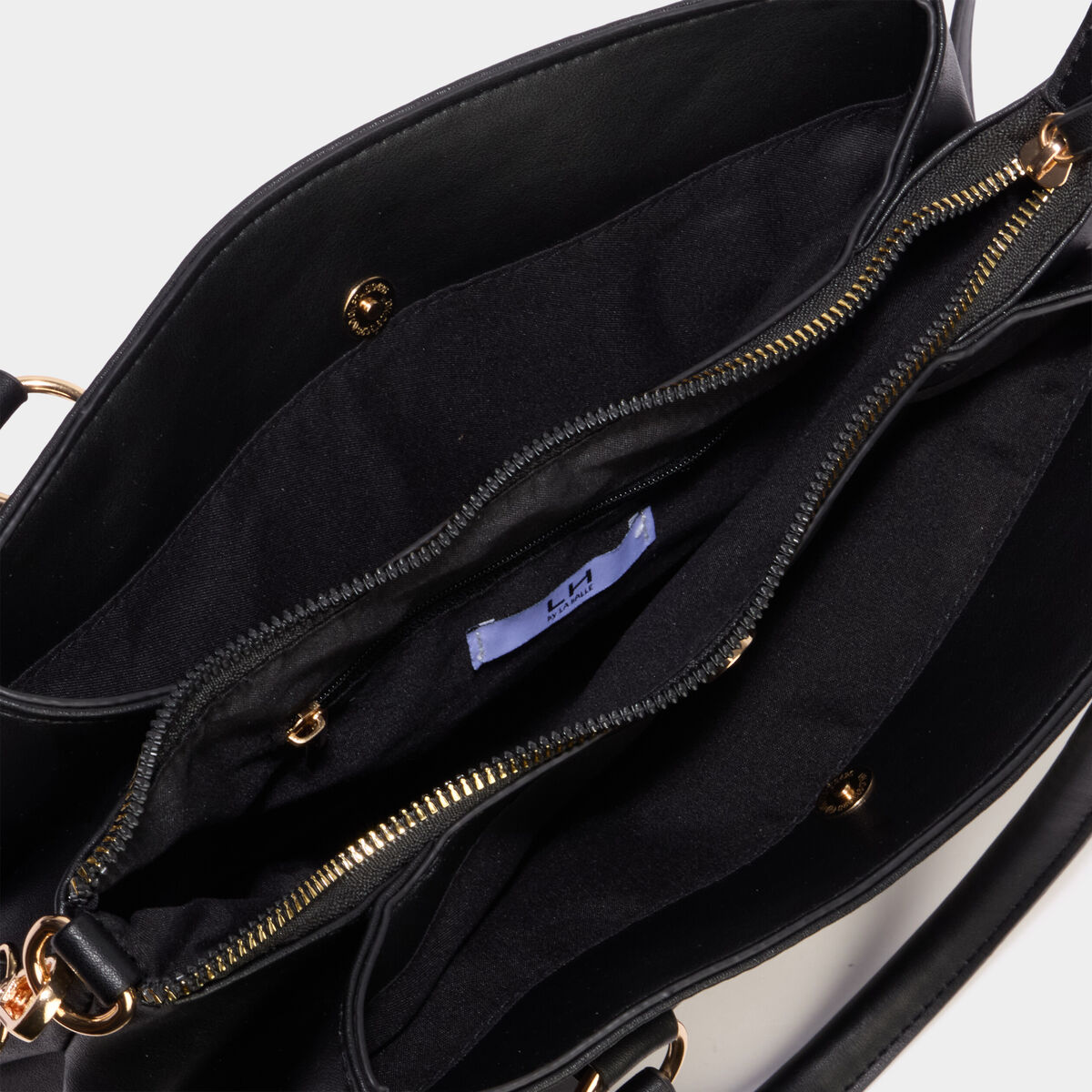 Sac &agrave; main bandouli&egrave;re amovible 3 poches noir femme