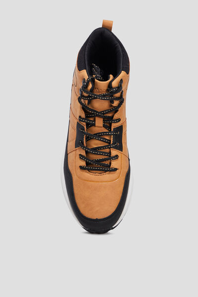 Baskets montantes Trappeur jaune homme