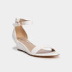 Sandales &agrave; talons blanc femme
