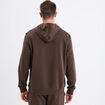 Sweat molleton à capuche hoodie marron foncé homme