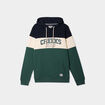 Sweat hoodie manches longues à capuche vert canard homme