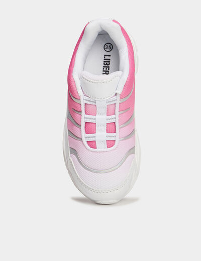 Baskets running semelle épaisse Liberto rose fille