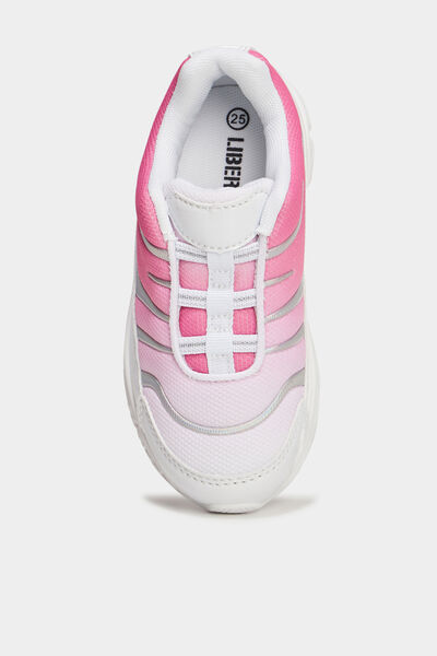 Baskets running semelle &eacute;paisse Liberto rose fille