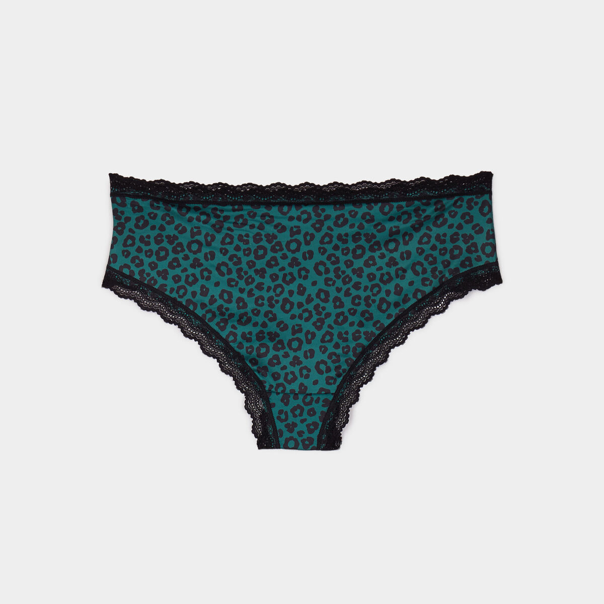Lot 2 shortys microfibre vert foncé femme