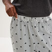 Pantalon de pyjama droit coton noir femme