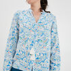 Chemise col cordons à pampilles multicolore femme