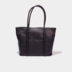 Sac shopper trapèze noir femme