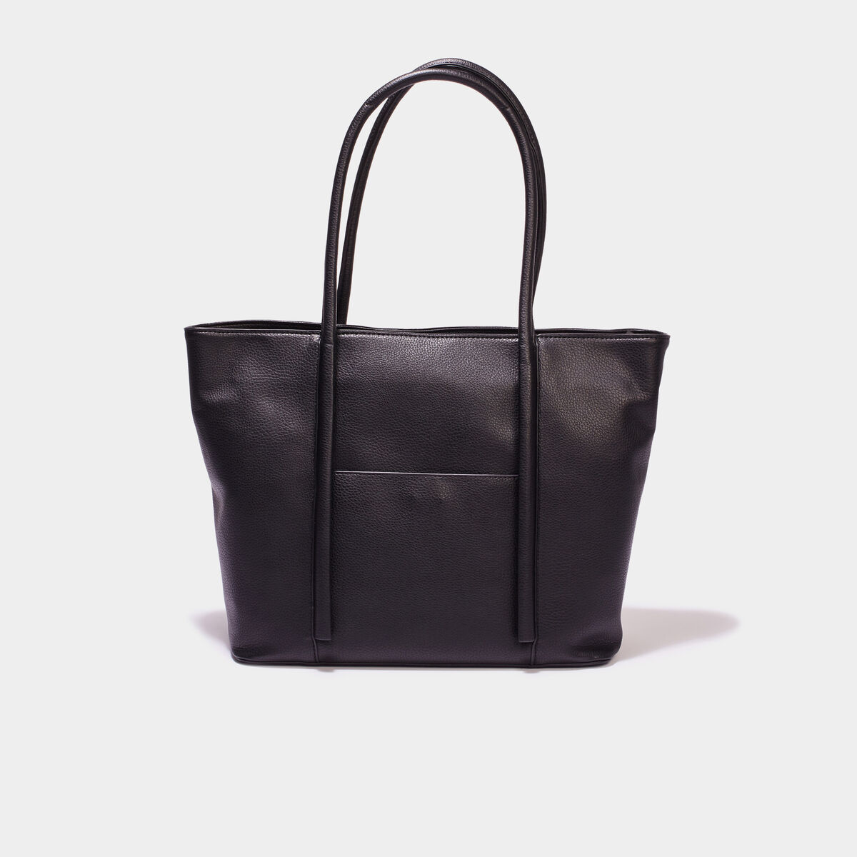 Sac shopper trapèze noir femme