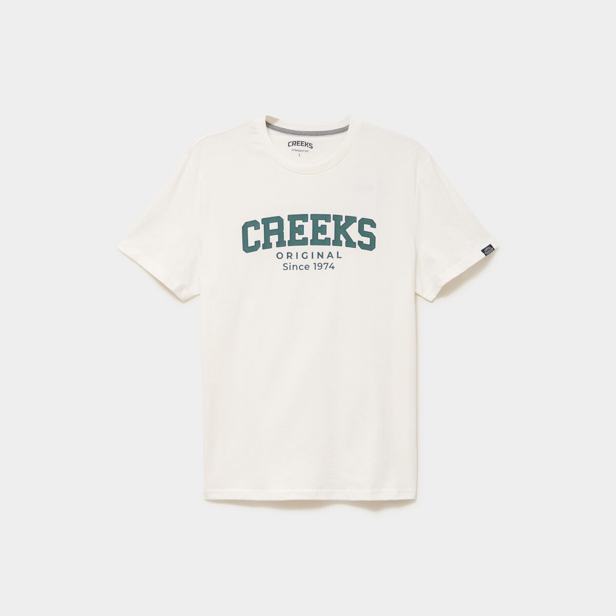 T-shirt droit manches courtes coton blanc homme