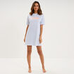Chemise de nuit manches courtes coton blanc femme