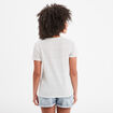 T-shirt col rond 1 poche manches courtes ecru femme