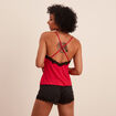 Ensemble pyjama 2 pièces rouge femme