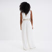 Combinaison pantalon dos en V blanc femme