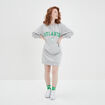 Robe sweat droite à capuche Creeks gris clair femme