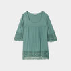 Blouse manches courtes vert foncé femme grande taille