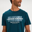 T-shirt manches courtes coton bleu canard homme