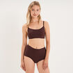 Soutien-gorge brassi&egrave;re bandeau padd&eacute; marron femme