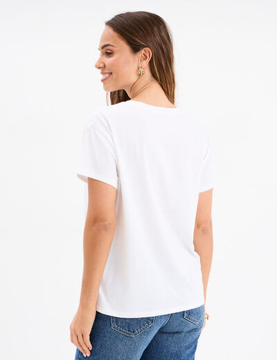 T-shirt EVJF oversize coton blanc femme