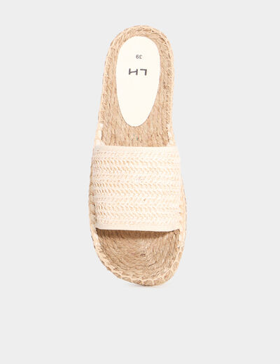 Mules semelles cordes multicolore femme