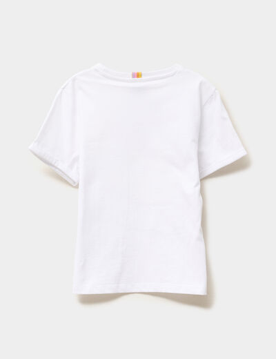 T-shirt manches courtes Pokémon Pikachu blanc fille