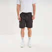 Bermuda cargo molleton taille &eacute;lastiqu&eacute;e gris fonc&eacute; homme