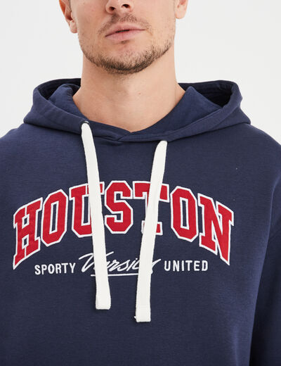 Sweat à capuche hoodie oversize Creeks bleu marine homme