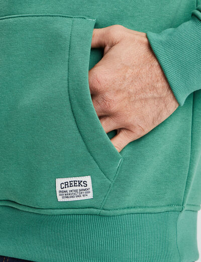 Sweat à capuche hoodie Creeks vert homme