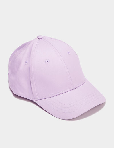 Casquette coton couleur unie parme fille