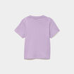 T-shirt col rond coton Smiley World mauve fille